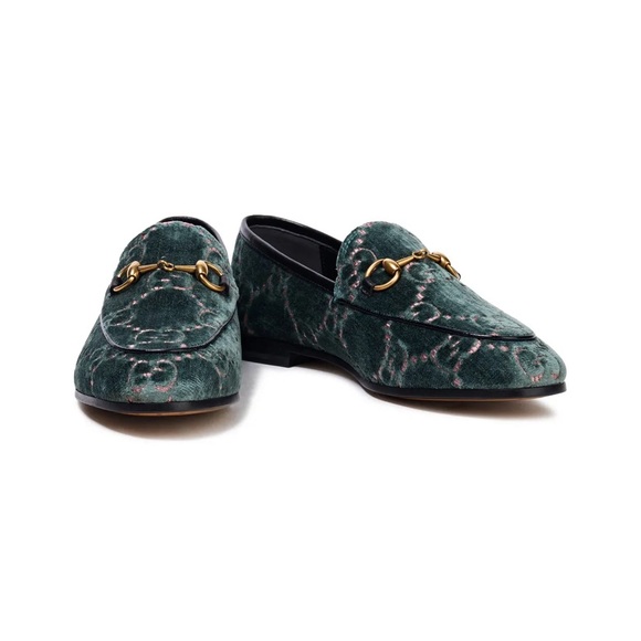 Gucci Horsebit-detailed embroidered velvet loafers - Picture 1 of 9